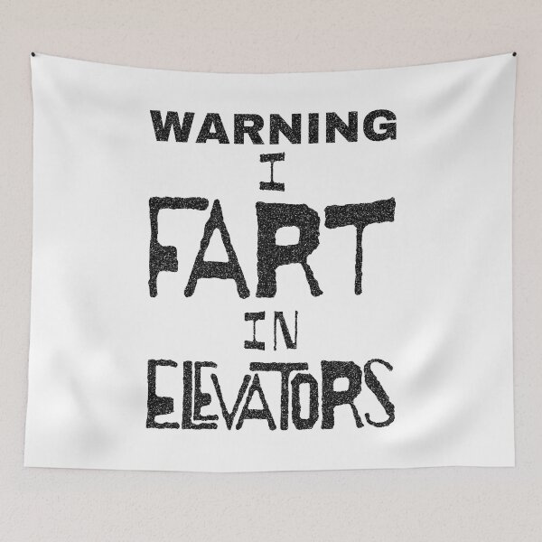 Item preview, WARNING I FART IN ELEVATORS  Black Letters designed and sold by pelagio.