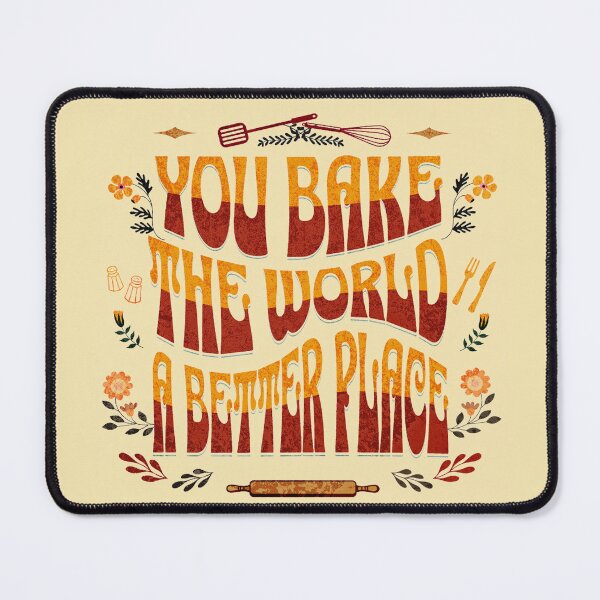 Item preview, You Bake The World A Better Place, Cute Saying, Baking, Cooking, Retro Font, Utensils designed and sold by Siela.