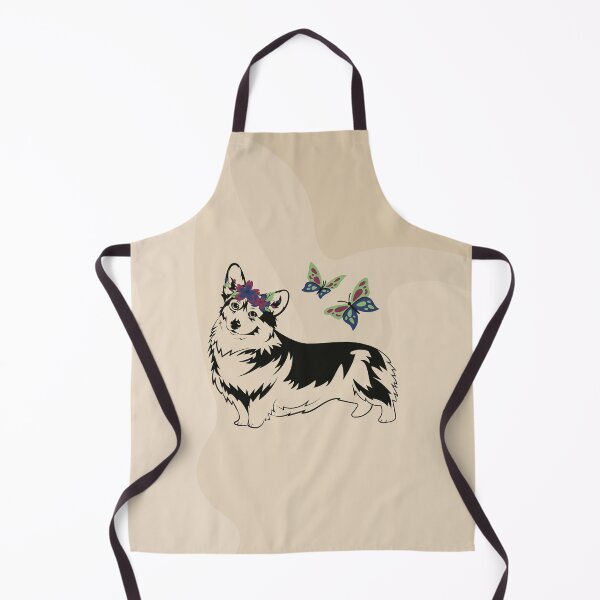 Item preview, Welsh Corgi Pembroke with Flower and Butterfly designed and sold by SeasonalDogs.