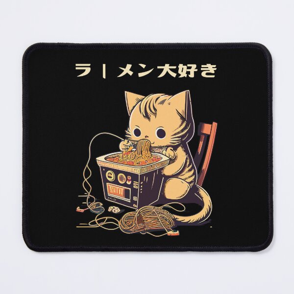 Item preview, Cat Eating Ramen designed and sold by RockBeeDesigns.