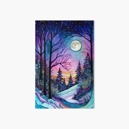 Artikel-Vorschau von Buntes psychedelisches Winterwunderland mit lebendigen fluoreszierenden Farben, designt und verkauft von UmagineArts.