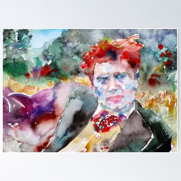 Item preview, DYLAN THOMAS - watercolor portrait.3 designed and sold by lautir.