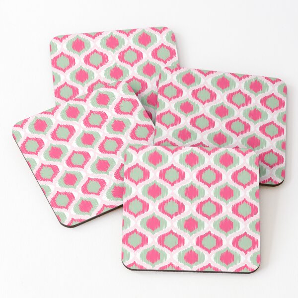 Item preview, Woven Dreams - Ikat Pattern Pink and Mint designed and sold by papierquarell.