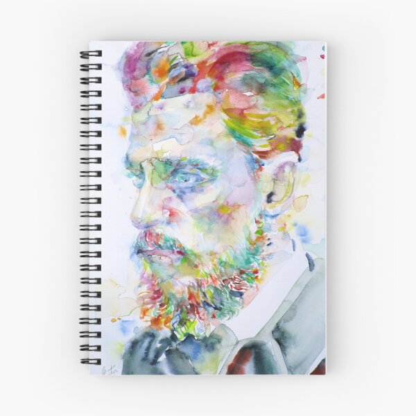 Item preview, RAINER MARIA RILKE - watercolor portrait designed and sold by lautir.