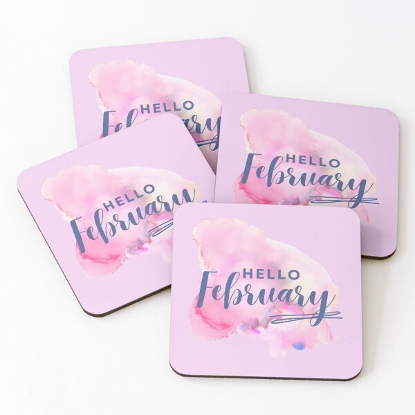 Item preview, Hello February Watercolour designed and sold by PeachesandPear.