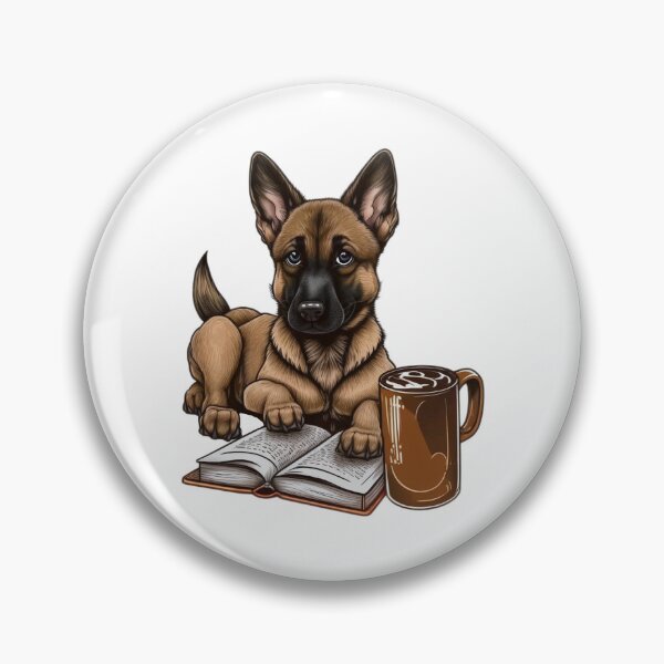 Item preview, Malinois Munchkin: A Cozy Coffee and Book Break with a Belgian Malinois Puppy designed and sold by Deborah Regan.