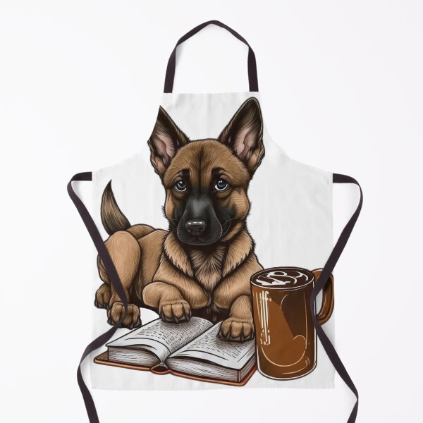 Item preview, Malinois Munchkin: A Cozy Coffee and Book Break with a Belgian Malinois Puppy designed and sold by Deborah Regan.