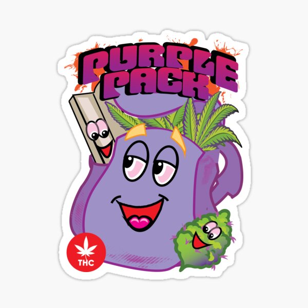 Item preview, Purple Packs cannabis label sticker  designed and sold by kushcoast.