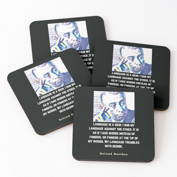 Item preview, Roland Barthes portrait and quote: Language is a skin designed and sold by artbleed.