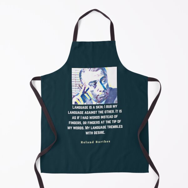 Item preview, Roland Barthes portrait and quote: Language is a skin designed and sold by artbleed.