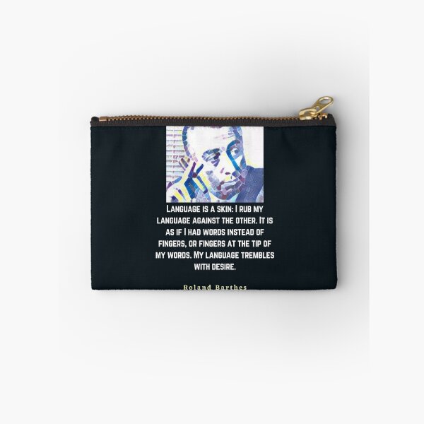 Item preview, Roland Barthes portrait and quote: Language is a skin designed and sold by artbleed.