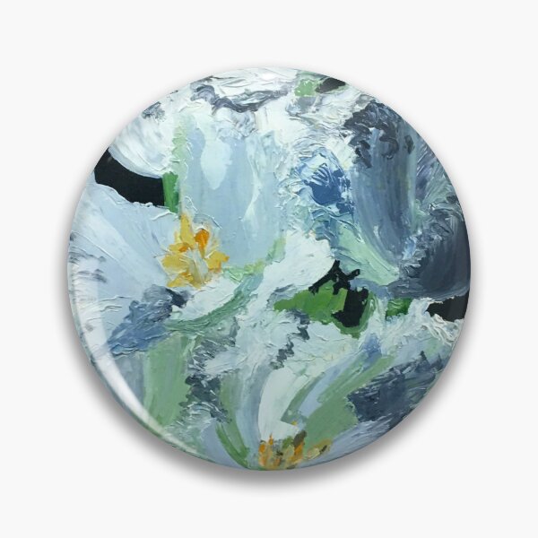 Item preview, Blue flowers on black background designed and sold by olena2552.