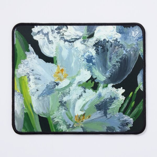 Item preview, Blue flowers on black background designed and sold by olena2552.