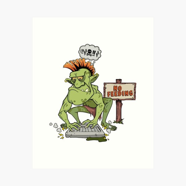 Internet Troll Definition, Funny Troll Joke | Art Board Print