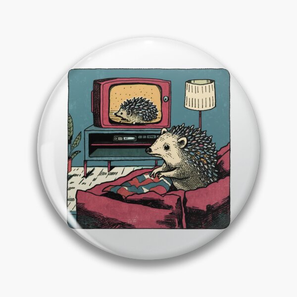 Item preview, The Television Hedgehog designed and sold by ReverieBoutique.