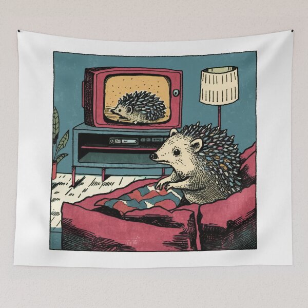 Item preview, The Television Hedgehog designed and sold by ReverieBoutique.
