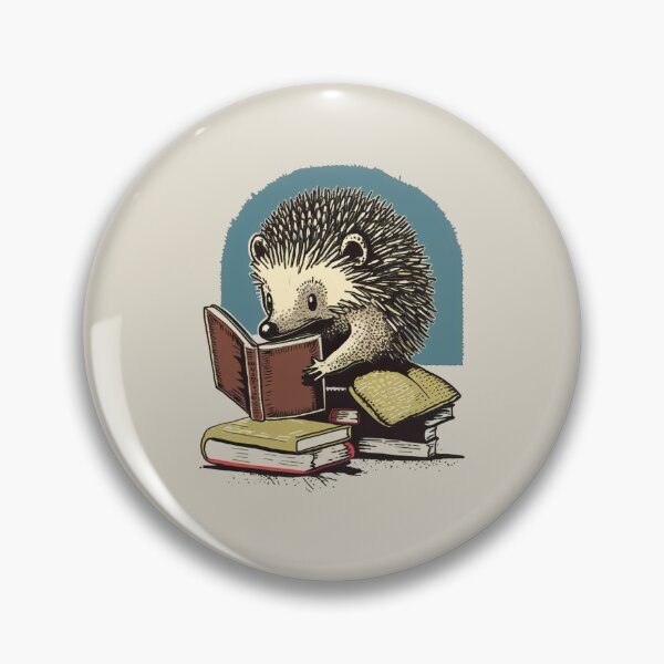 Item preview, The Bookworm Hedgehog designed and sold by ReverieBoutique.