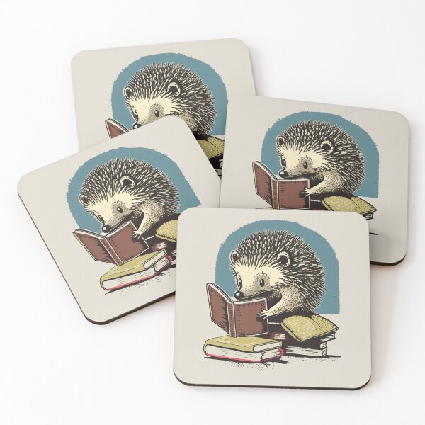Item preview, The Bookworm Hedgehog designed and sold by ReverieBoutique.
