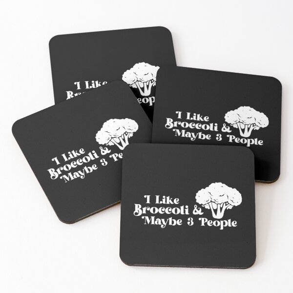 Item preview, I Love Broccoli And Maybe 3 People - Broccoli Lovers White Text designed and sold by Whimsical  Thinker.