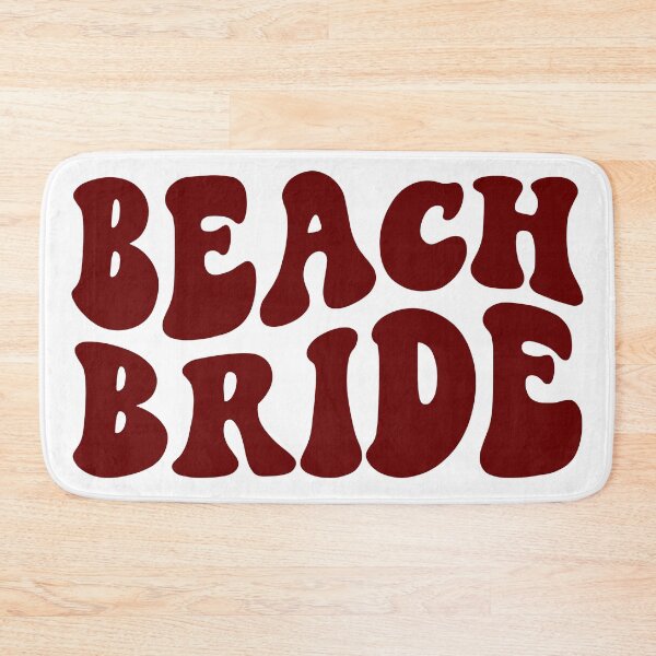 Item preview, Dark Red Beach Bride Tropical Beach Retro Bachelorette Party Favor and Gifts designed and sold by mysticblvd.
