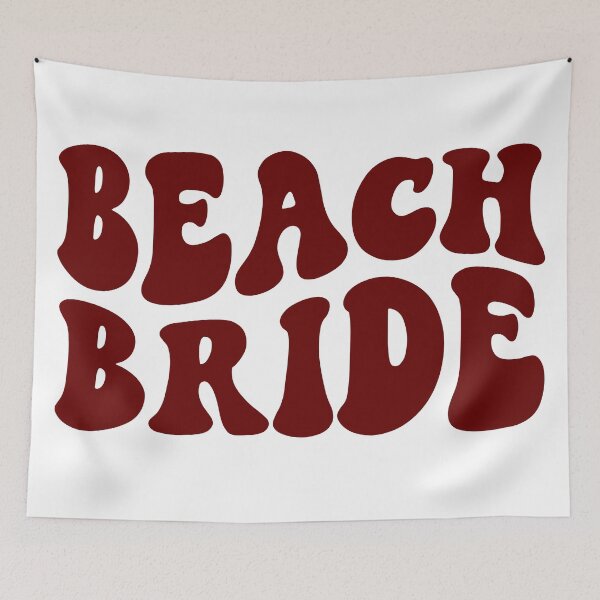 Item preview, Dark Red Beach Bride Tropical Beach Retro Bachelorette Party Favor and Gifts designed and sold by mysticblvd.