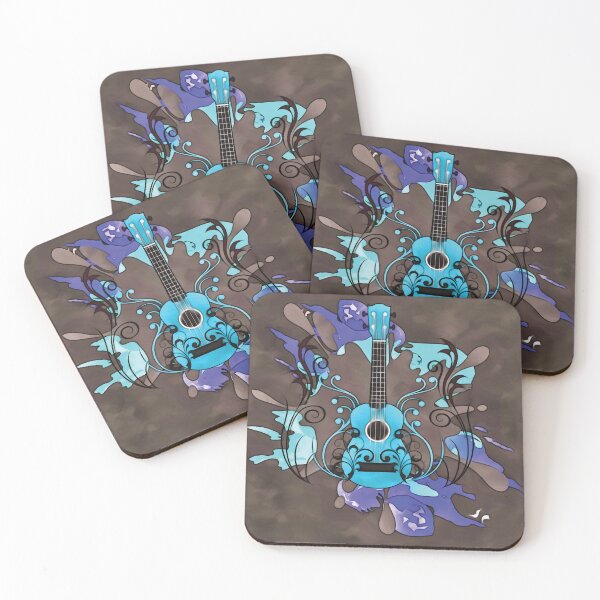 Item preview, Ukulele with splashes of color and embellishments designed and sold by piesdesignart.