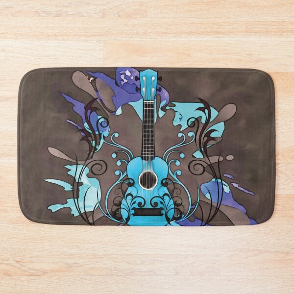 Item preview, Ukulele with splashes of color and embellishments designed and sold by piesdesignart.