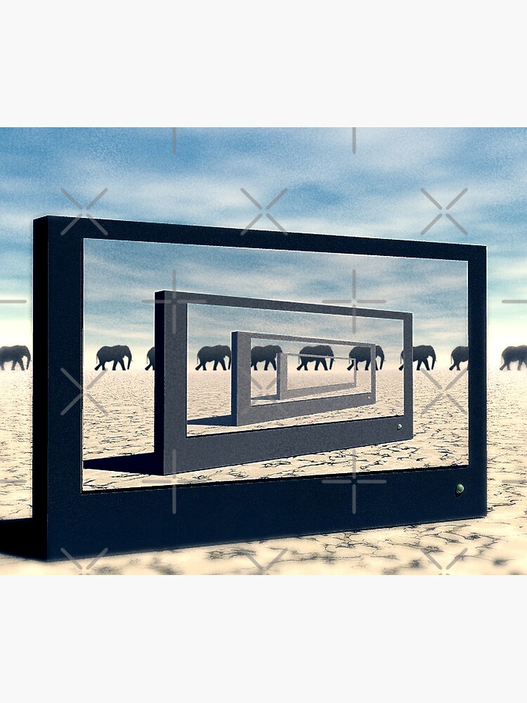 Surreal Elephant Desert Scene by perkinsdesigns