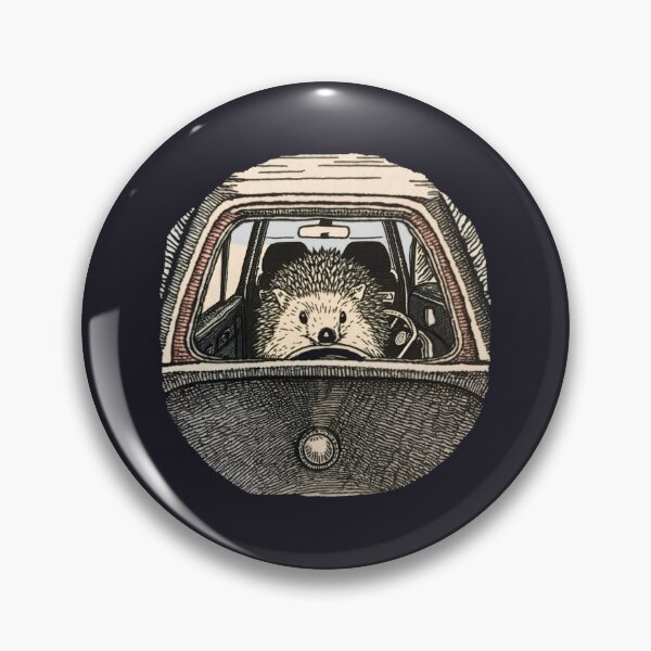 Item preview, The Driving Hedgehog designed and sold by ReverieBoutique.