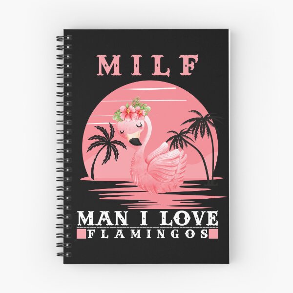 Item preview, Milf Man I Love Flamingos with sunset desing designed and sold by Hussain Shirts.