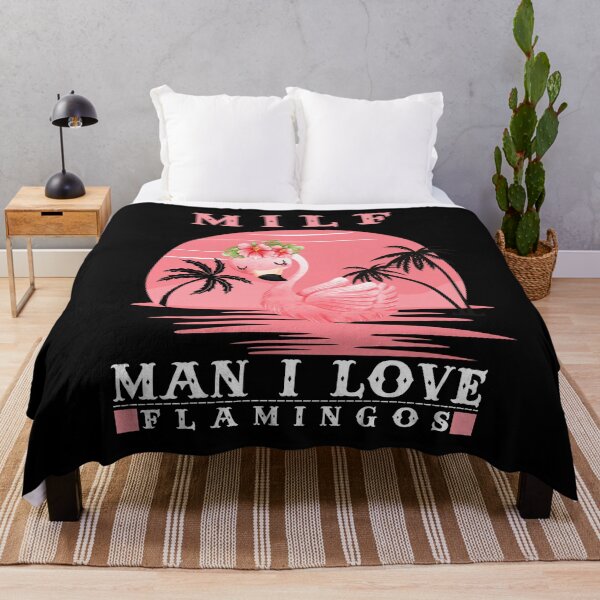 Item preview, Milf Man I Love Flamingos with sunset desing designed and sold by Hussain Shirts.