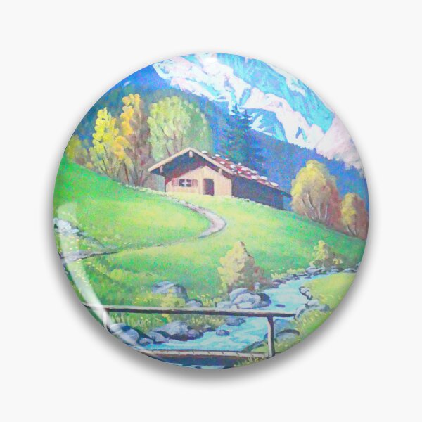 Item preview, Alpine hut with stream and bridge designed and sold by angel1.
