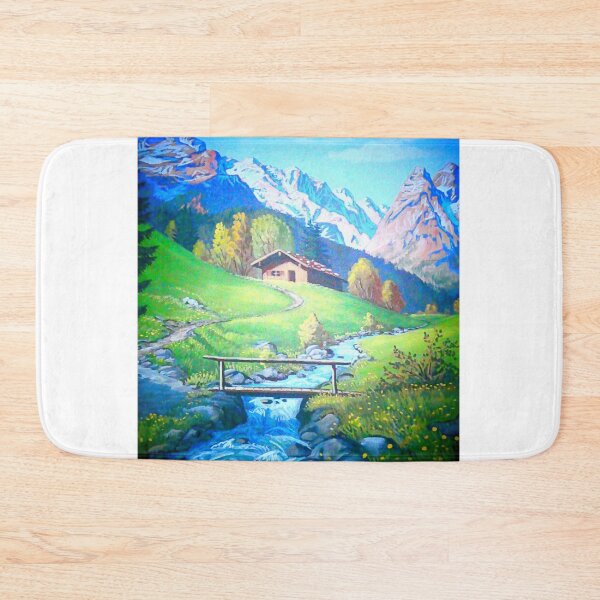 Item preview, Alpine hut with stream and bridge designed and sold by angel1.