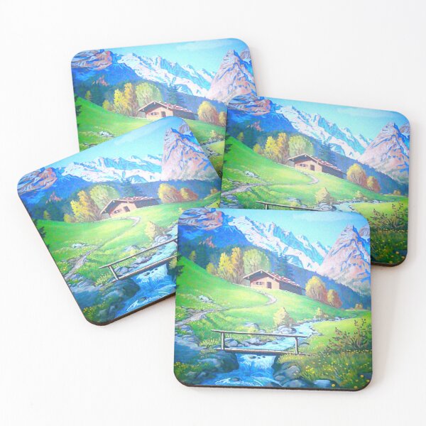 Item preview, Alpine hut with stream and bridge designed and sold by angel1.