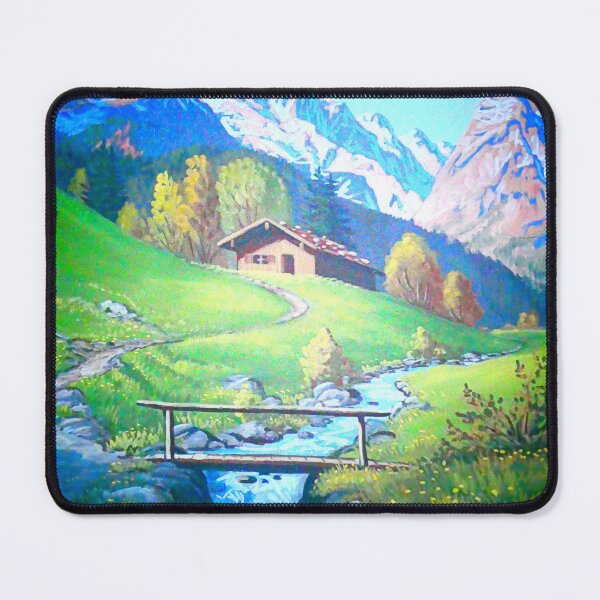 Item preview, Alpine hut with stream and bridge designed and sold by angel1.