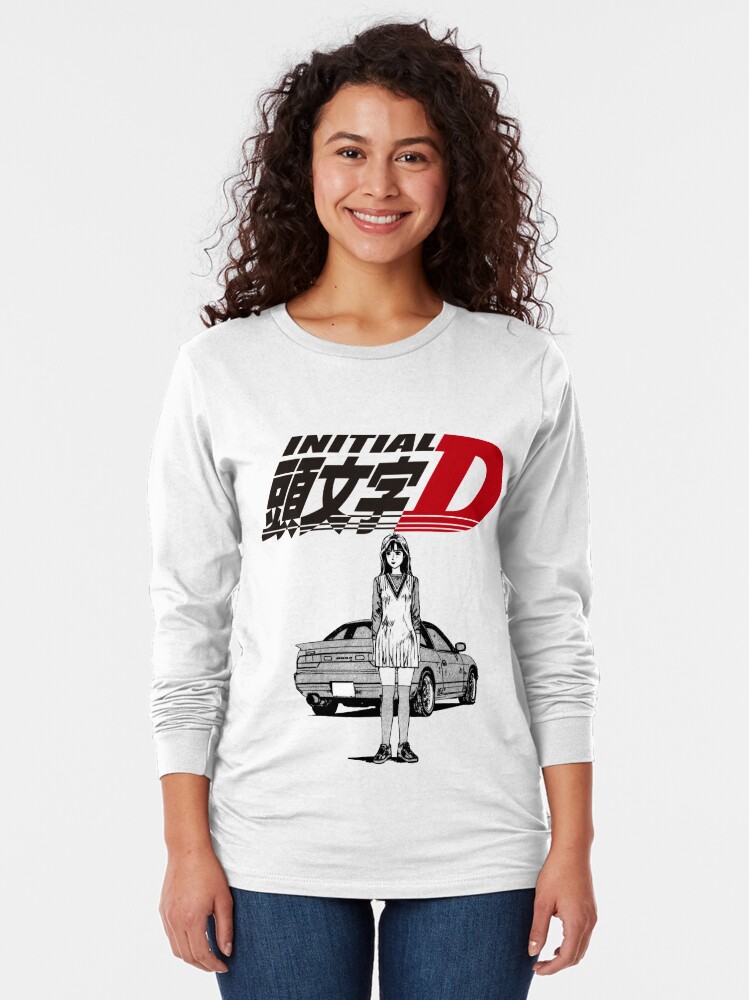 Initial D Manga Style Anime Long Sleeve T-Shirt Tee