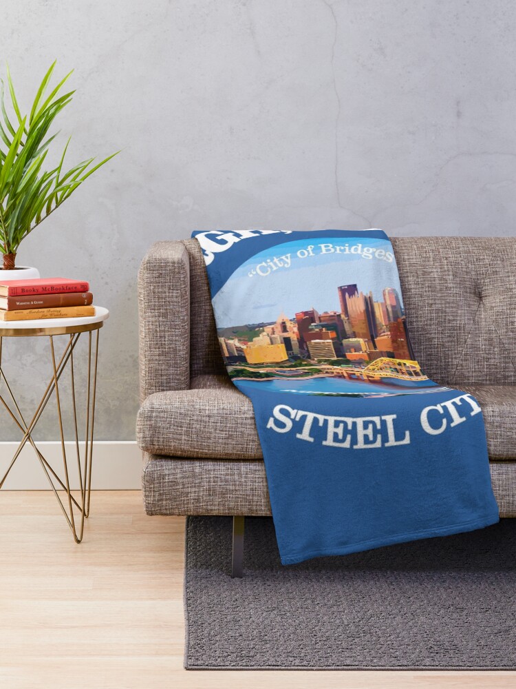 Thumbnail 2 of 6, Throw Blanket, Pittsburgh (cities) designed and sold by curranmorgan.
