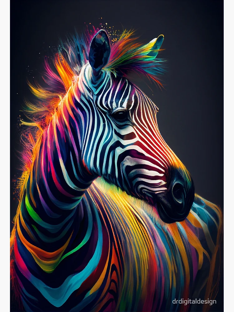 Rainbow Zebra - Melanie Jeyakkumar - Digital Art, Animals, Birds, & Fish,  Zebras - ArtPal