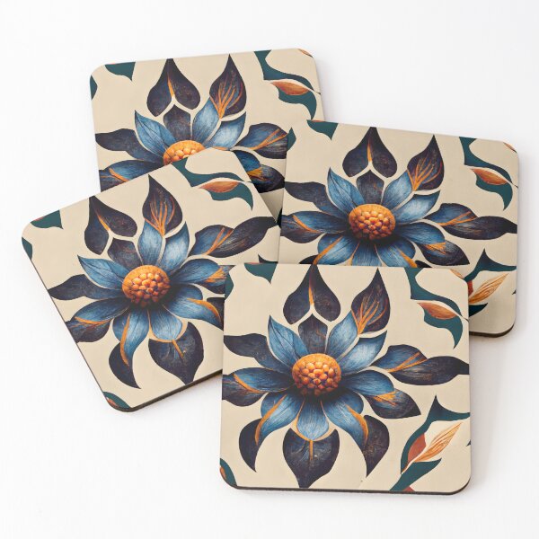 Item preview, Blue Bohemian Flower - Floral Pattern designed and sold by Dreamsinpastel.