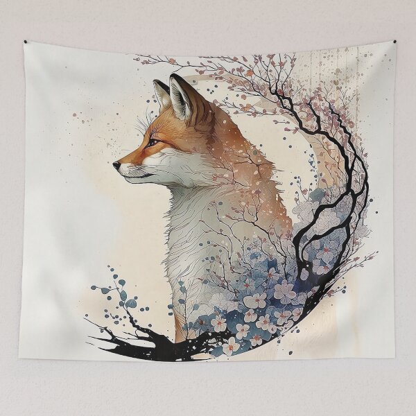 Item preview, Beautiful Fox Illustration designed and sold by MuaveMotifs.