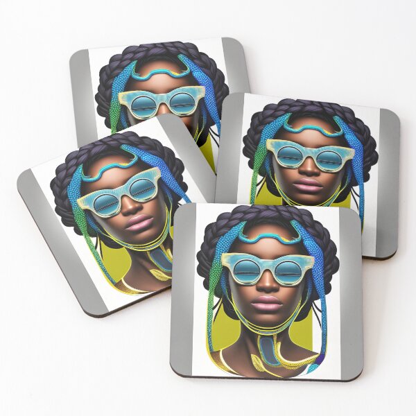 Item preview, Melanin Style Pop Art- Blue Sunglasses designed and sold by NoirCultureC-2.