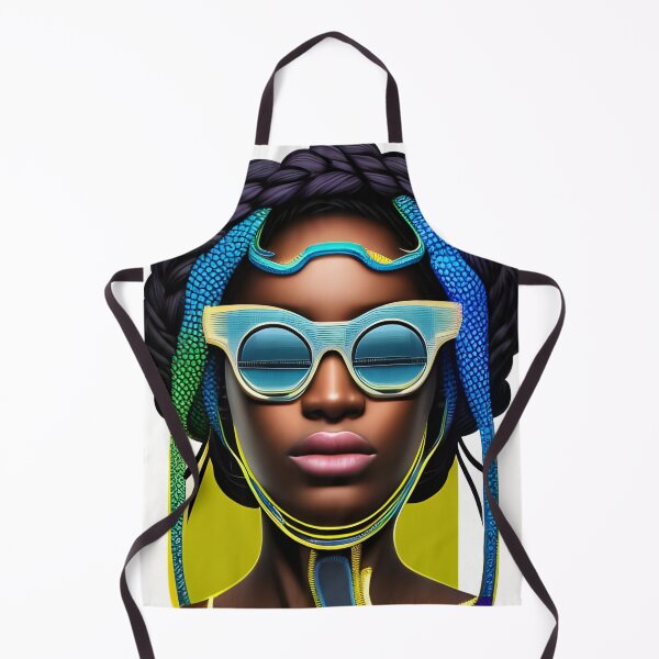 Artikelvorschau, Pop Art im Melanin-Stil – blaue Sonnenbrille entworfen und verkauft von NoirCultureC-2.