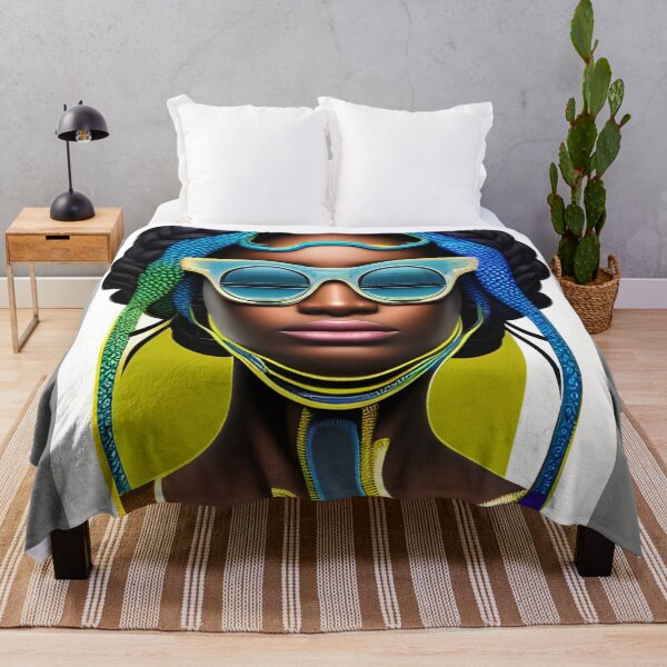 Item preview, Melanin Style Pop Art- Blue Sunglasses designed and sold by NoirCultureC-2.