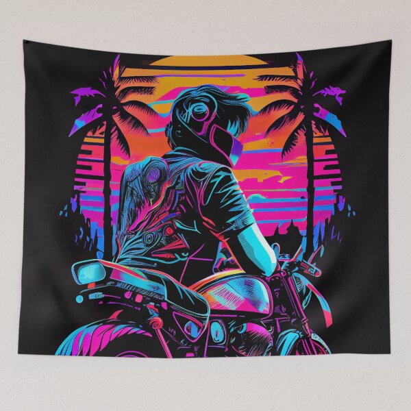 Item preview, Biker riding into the sunset designed and sold by AC-625.