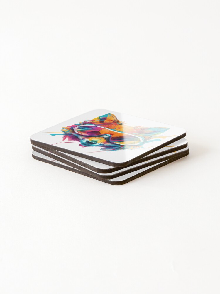 Thumbnail 4 of 5, Coasters (Set of 4), Wolf Color designed and sold by DesignBox-.