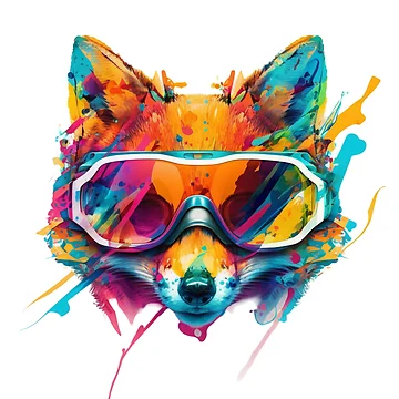 Artwork thumbnail, Wolf Color by DesignBox-