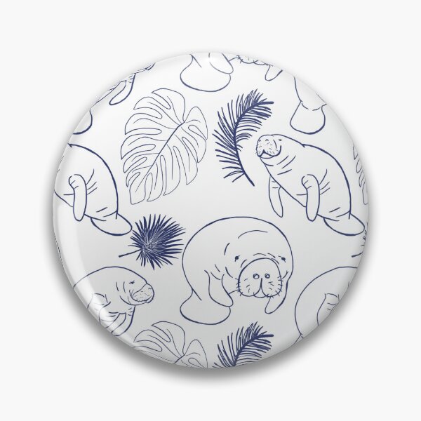 Artikelvorschau, Manatee Monstera in Marineblau und Weiß entworfen und verkauft von BissyCollective.