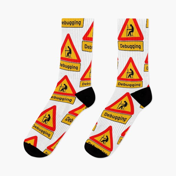 Item preview, 'Debugging' Computer Man Crying - Funny Road Sign Design designed and sold by Ridiculam Toga.