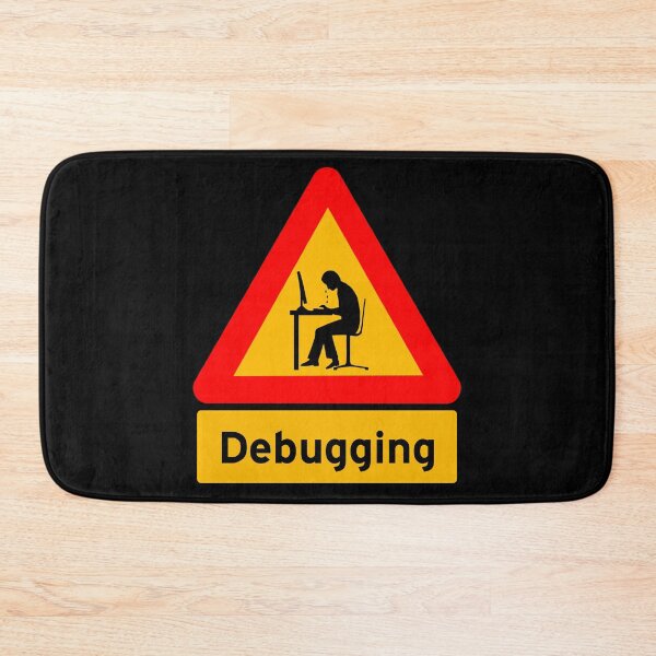 Item preview, 'Debugging' Computer Man Crying - Funny Road Sign Design designed and sold by Ridiculam Toga.