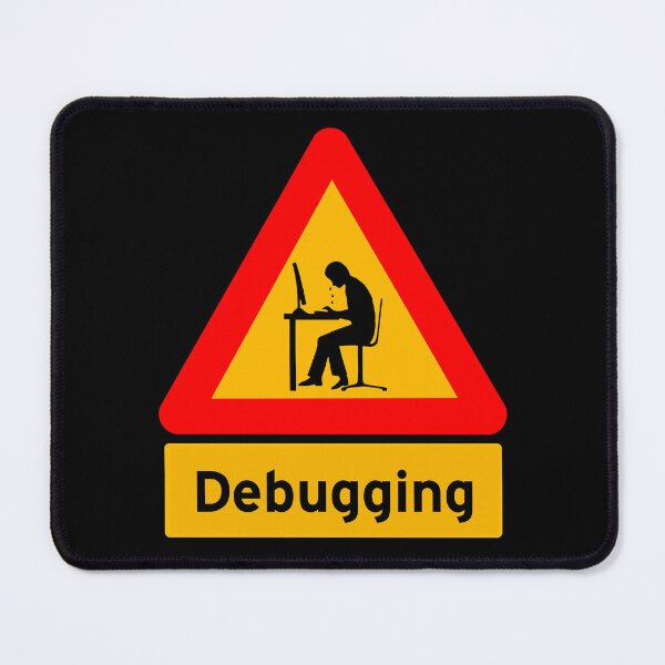 Item preview, 'Debugging' Computer Man Crying - Funny Road Sign Design designed and sold by Ridiculam Toga.